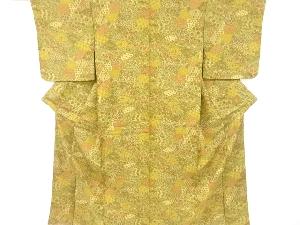 裂取りに花古典柄小紋着物